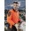 Mens Hi Vis Flux Long Sleeve Polo - ZH310 - Orange/Charcoal