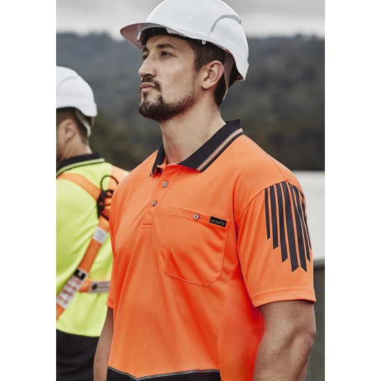 Mens Hi Vis Flux Short Sleeve Polo - ZH315