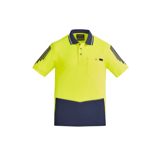 Mens Hi Vis Flux Short Sleeve Polo - ZH315