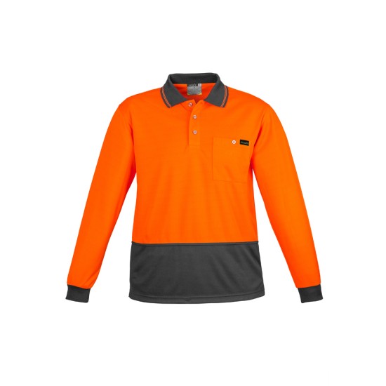 Mens Hi Vis Comfort Back Long Sleeve Polo - ZH410