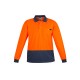 Mens Hi Vis Comfort Back Long Sleeve Polo - ZH410
