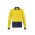 Mens Hi Vis Cotton Long Sleeve Polo - ZH430 - Yellow/Navy