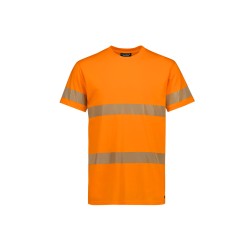 Mens Hi Vis Segmented Tape Cotton Tee Shirt - ZH510