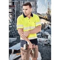 Unisex Hi Vis Segmented Tape Short Sleeve Polo - ZH535
