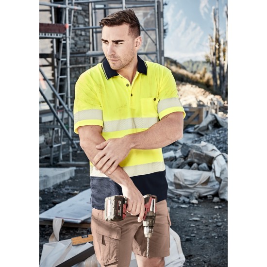 Unisex Hi Vis Segmented Tape Short Sleeve Polo - ZH535