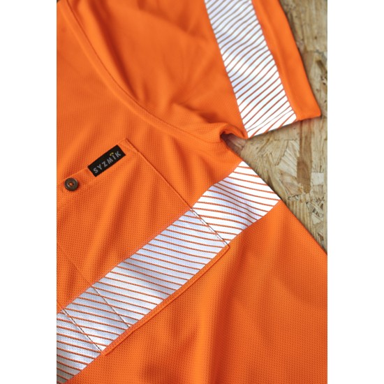 Unisex Hi Vis Segmented Tape Short Sleeve Polo - ZH535