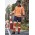 Mens TTMC-W23 Segmented Tape Long Sleeve Polo - ZH540 - Orange/Navy