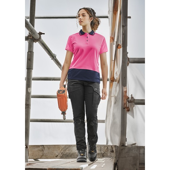 Womens Hi Vis Basic Short Sleeve Polo - ZH731