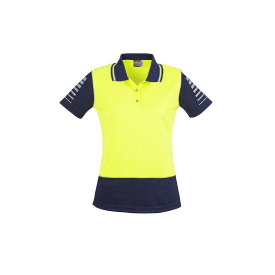 Womens Hi Vis Zone Short Sleeve Polo - ZHL236