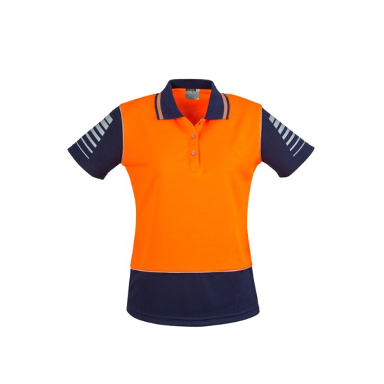 Womens Hi Vis Zone Short Sleeve Polo - ZHL236