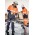 Mens Hi Vis Storm Jacket - ZJ350 - Orange/Navy