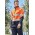 Unisex Hi Vis Softshell Jacket - ZJ353 - Orange/Navy