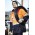 Mens Hi Vis Ultralite Waterproof Jacket - ZJ357 - Orange/Navy