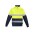Mens Orange Flame Hi Vis 1/4 Zip Brushed Fleece Pullover - Hoop Taped - ZT150 - Yellow/Navy