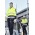 Unisex Hi Vis Stretch Taped Hoodie - ZT483 - Yellow/Navy
