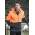 Unisex Hi Vis Full Zip Hoodie - ZT485 - Orange/Charcoal