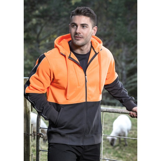 Unisex Hi Vis Full Zip Hoodie - ZT485