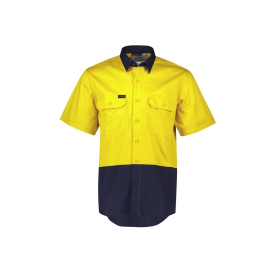 Mens Hi Vis Short Sleeve Shirt - ZW115
