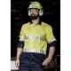 Mens Industrial Long Sleeve Shirt - Hoop Taped - ZW123