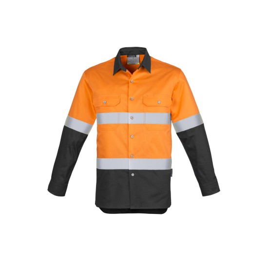 Mens Industrial Long Sleeve Shirt - Hoop Taped - ZW123