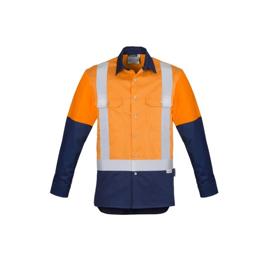 Mens Industrial Long Sleeve Shirt - Shoulder Taped - ZW124