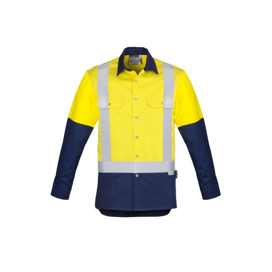 Mens Industrial Long Sleeve Shirt - Shoulder Taped - ZW124