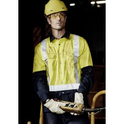 Mens Industrial Long Sleeve Shirt - Shoulder Taped - ZW124