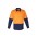 Mens Rugged Cooling Hi Vis Long Sleeve Shirt - ZW128 - Orange/Navy