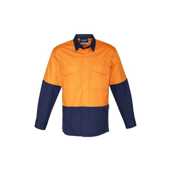 Mens Rugged Cooling Hi Vis Long Sleeve Shirt - ZW128