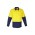 Mens Rugged Cooling Hi Vis Long Sleeve Shirt - ZW128 - Yellow/Navy