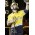 Mens Rugged Cooling Hi Vis Taped Long Sleeve Shirt - ZW129 - Yellow/Navy