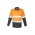 Mens Rugged Cooling Hi Vis Taped Long Sleeve Shirt - ZW129 - Orange/Charcoal