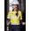Womens FR Closed Front Hooped Taped Spliced Shirt - ZW131 - Yellow/Navy