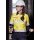 Womens FR Closed Front Hooped Taped Spliced Shirt - ZW131