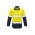 Mens Red Flame Hi Vis Shirt - Hoop Taped - ZW132 - Yellow/Navy