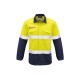 Mens Red Flame Hi Vis Shirt - Hoop Taped - ZW132