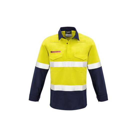 Mens FR Closed Front Hooped Taped Spliced Shirt - ZW133