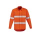 Mens Orange Flame Hi Vis Open Front Shirt - Hoop Taped - ZW145