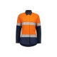 Womens Orange Flame Lightweight Ripstop Taped Shirt - ZW170