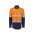 Mens Orange Flame Lightweight Ripstop Spliced Shirt - Hoop Taped - ZW180 - Orange/Navy