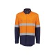 Mens Orange Flame Lightweight Ripstop Spliced Shirt - Hoop Taped - ZW180