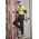 Mens Rugged Cooling Hi Vis Segmented Tape Long Sleeve Shirt - ZW229 - Yellow/Navy