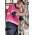 Mens Hi Vis Outdoor Segmented Tape Long Sleeve Shirt - ZW470 - Pink/Navy