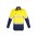 Mens Closed Front Long Sleeve Shirt - Hoop Taped - ZW550 - Yellow/Navy