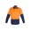 Mens Closed Front Long Sleeve Shirt - ZW560 - Orange/Navy