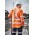 Mens Hi Vis X Back Taped Long Sleeve Shirt - ZW690 - Orange