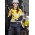 Womens Rugged Cooling Hi Vis Taped Long Sleeve Shirt - ZW720 - Yellow/Navy