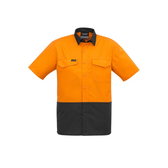 Mens Rugged Cooling Hi Vis Short Sleeve Shirt - ZW815