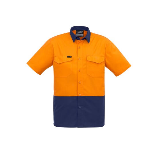 Mens Rugged Cooling Hi Vis Short Sleeve Shirt - ZW815