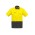 Mens Rugged Cooling Hi Vis Short Sleeve Shirt - ZW815 - Yellow/Charcoal